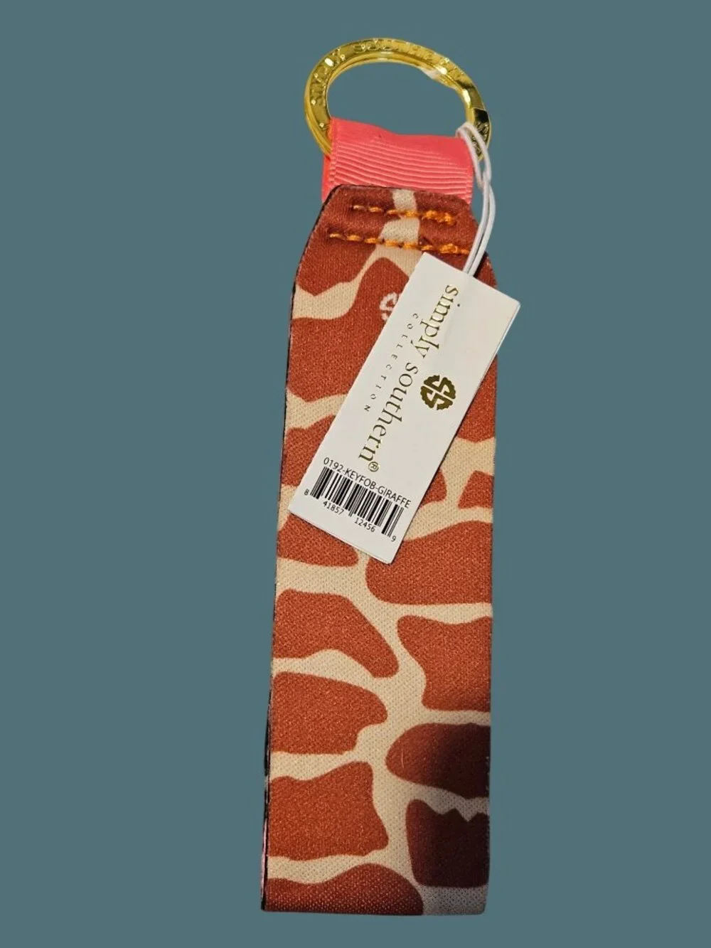 Simple Southern Collection Giraffe Print Key Chain